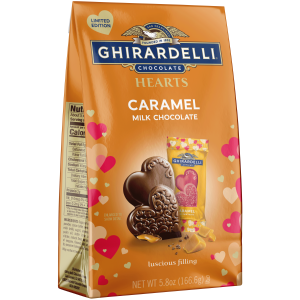ghirardelli Milk Chocolate Caramel Hearts Large Bag (Case of 12)