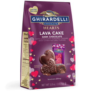 ghirardelli Dark Chocolate Lava Cake Hearts Large Bag (Case of 12)
