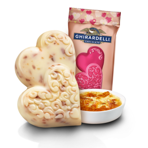 ghirardelli White Chocolate Creme Brulee Hearts Case Pack (500 ct)