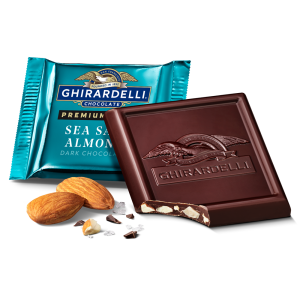 ghirardelli Premium Dark Sea Salt Almond Dark Chocolate Squares Case Pack (540 ct)